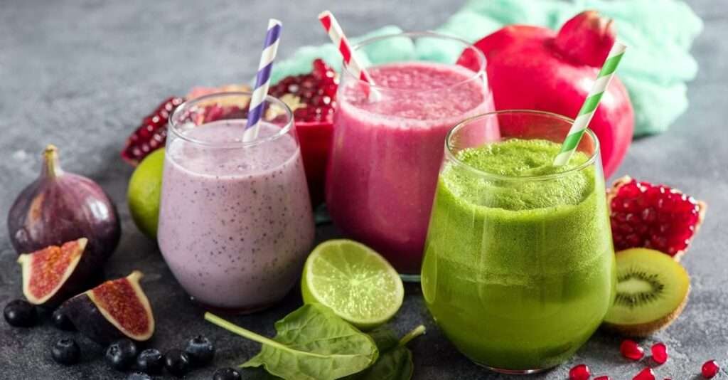 Smoothies at home as energy drinks