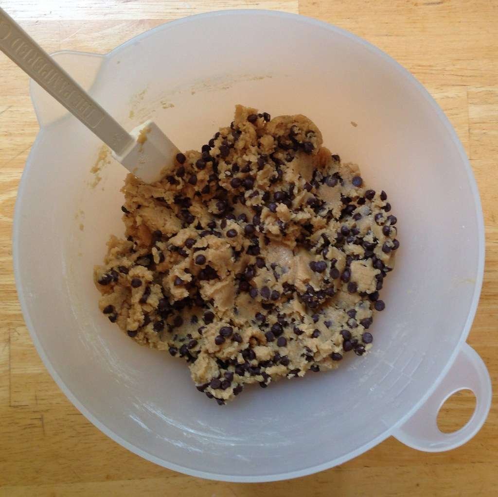 Dough for making chocolate chip cookies