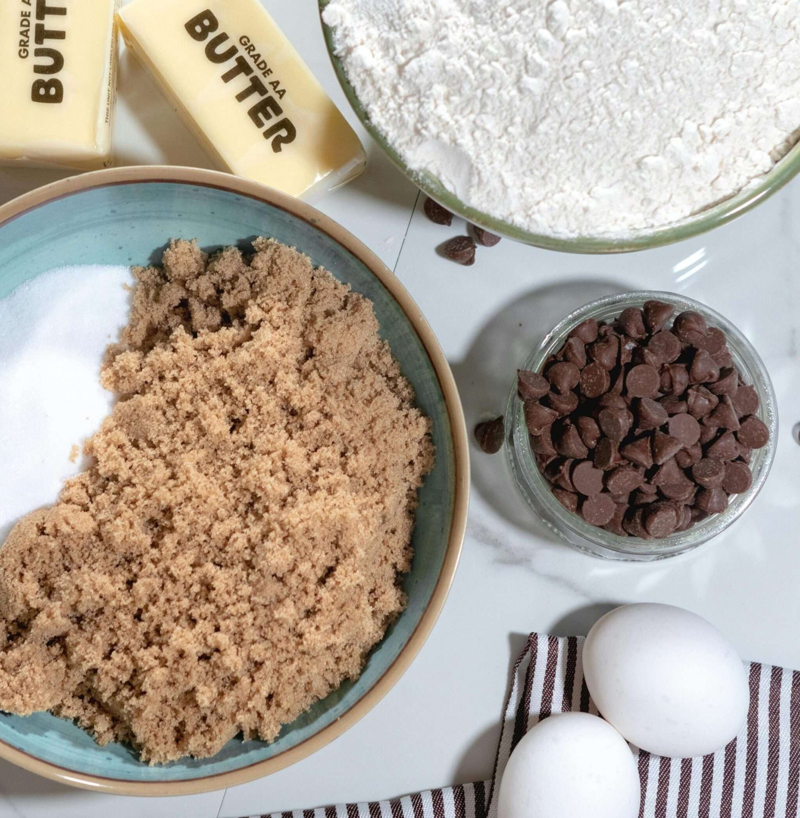 Ingredients for making cookies